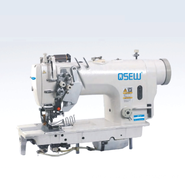 QS-8420DQB Direct drive high speed double needle lockstitch small hook rolled trimmer industrial sewing machine